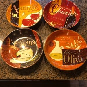 Pier 1 large pasta bowls x4